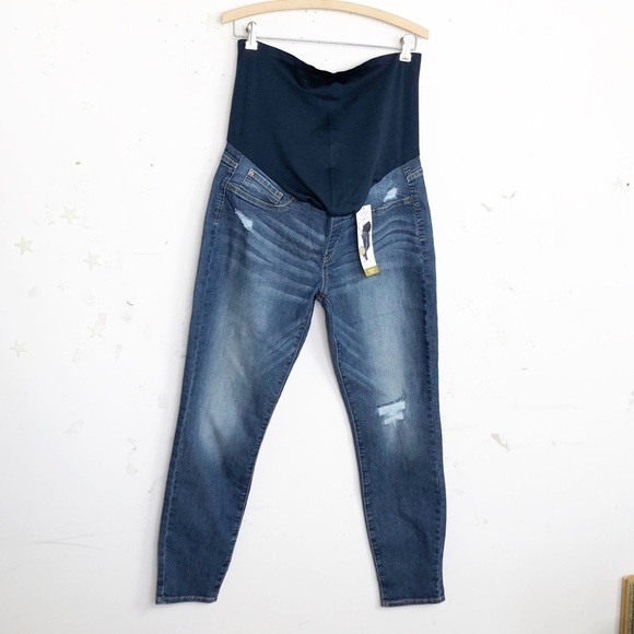 LEVI Strauss signature XL maternity skinny distressed jeans - Picture 7 of 9